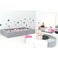 Ballbad R 3 m, grau, H 45, inkl. Bälle (pink-weiß) - 101847 k 19