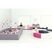 Ballbad R 3 m, grau, H 45, inkl. Bälle (pink-weiß) - 101847 l 19