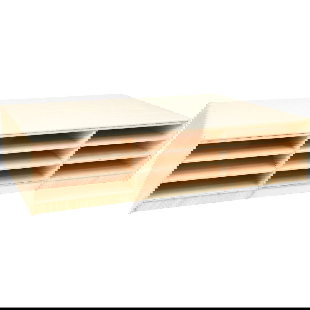 Kindergarten-Podest mit Mattenfächern - Linoleum beige