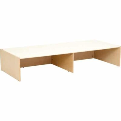 Kindergarten-Podest für 2 Schübe - lange Seite - Linoleum beige