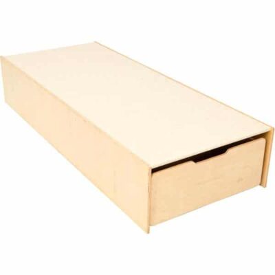 Kindergarten-Podest für 2 Schübe - schmale Seite - Linoleum beige