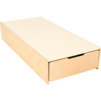 Kindergarten-Podest mit Auszugsbett – Linoleum beige - 126554 a 18