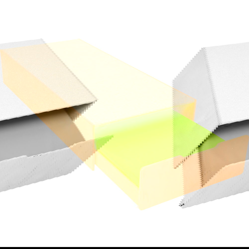 Kindergarten-Podest mit Auszugsbett - Linoleum beige