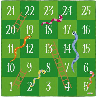 Bodenspielmatte – Leiterspiel mit Schlangen