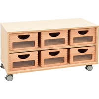 Flexi Schrank S, auf Rollen + 6 Behälter mit Sichtfenster (Flexi 1) - SET5080 a 17