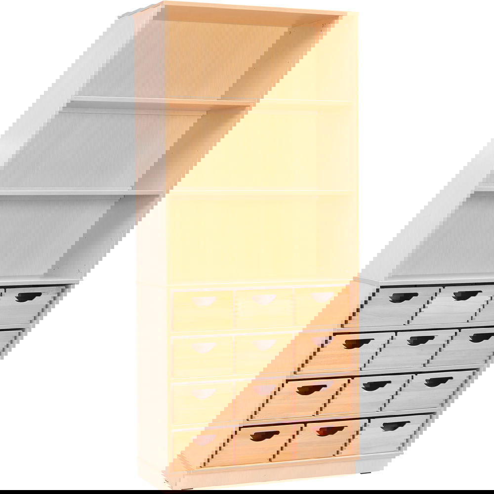 Flexi Regal, H 203, auf Sockel + 12 Behälter (Flexi 22)