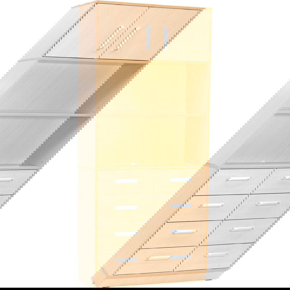 Flexi Kombihochschrank B mit Schubladen, H 203, auf Sockel (Flexi 26)