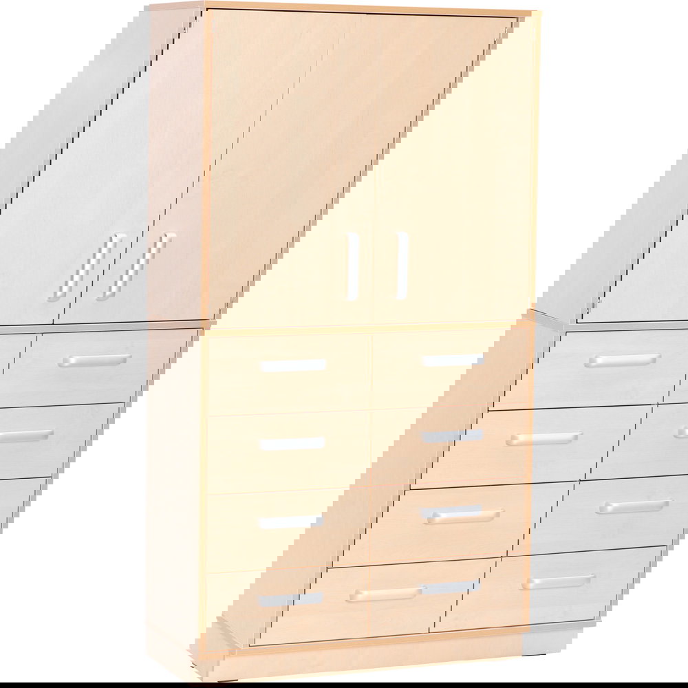 Flexi Kombischrank mit Schubladen, H 165, geschlossen, auf Sockel (Flexi 28)
