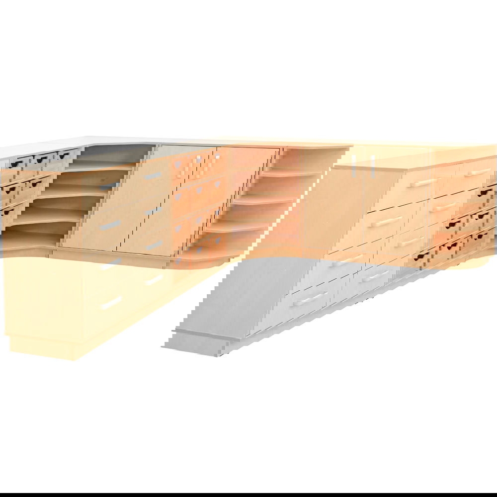 Möbelsatz Schrank M inkl. 8 Schubladen und 12 hohe Behälter - Flexi 31