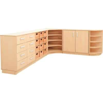 Möbelsatz Schrank M inkl. 8 Schubladen und 12 hohe Behälter - Flexi 31