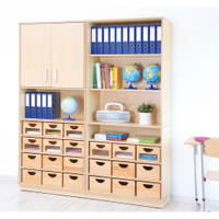 Möbelsatz Schrank M + Aufsatzregale inkl. Holzbehälter – Flexi 38 - SET5118 b 14