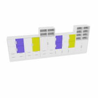 Möbelsatz Schrank L+XL - weiß/blau/limone - Quadro 3-180° – Bild 3
