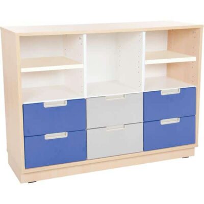 Schrank M mit 6 Schubladen - Breite: 116 cm - Ahorn (Quadro 68)