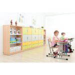 Möbelsatz Schränke L – gelb/limone/grau – Quadro 78-180° - SET6123