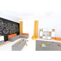 Möbelsatz Bücherecke + Schrank S grau/weiß - Quadro 81-180° – Bild 3