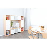 Möbelsatz Bücherecke + Schrank S grau/weiß - Quadro 81-180° – Bild 2