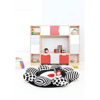 Möbelsatz Bücherecke + Schrank S grau/weiß/rot - Quadro 82-180° – Bild 3