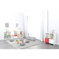 Möbelsatz Schrank M - grau/weiß/rot - Quadro 90-180° – Bild 3