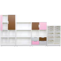 Möbelsatz Schrank L+M flieder/braun/grau - Quadro 91-180° – Bild 8