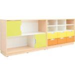 Möbelsatz Schrank M orange/gelb/limone – Quadro 109-180° - SET6181