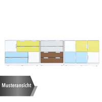 Möbelsatz Schrank M - weiß/gelb/grau - Quadro 136-180° – Bild 4