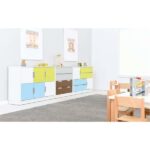 Möbelsatz Schrank M – weiß/gelb/grau – Quadro 136-180° - SET6305W g 19