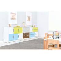Möbelsatz Schrank M - weiß/gelb/grau - Quadro 136-180° – Bild 3