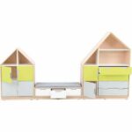 Möbelsatz Hausschrank – weiß/grau/limone – Quadro 157-180° - SET6313 c 19