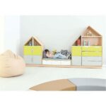 Möbelsatz Hausschrank – weiß/grau/limone – Quadro 157-180° - SET6313 e 19