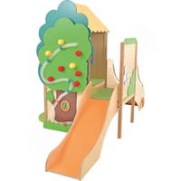 Kindergarten-Baumhaus mit Rutsche - baumhaus mit rutsche 099699 w