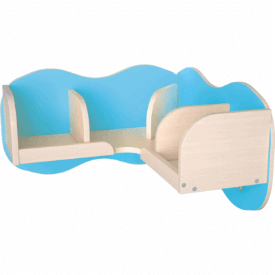 Kindergarten-Eckgarderobenregal - Ahorn