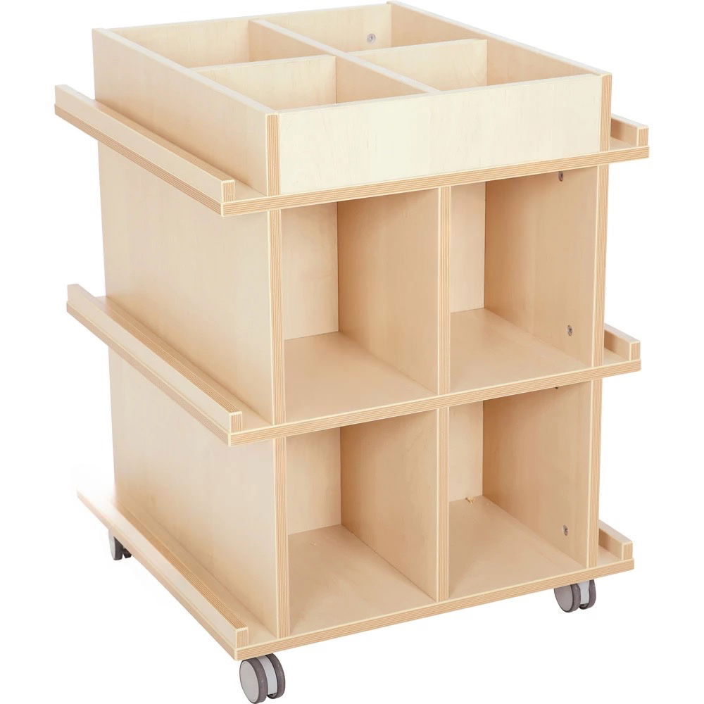 Kindergarten-Flexi Bücherregal auf Rollen