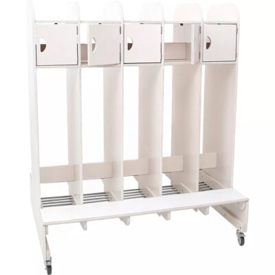Kindergarten-Garderobe Elli 2 x 5 - auf Rollen