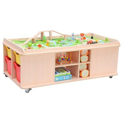 Kindergarten-Mehrzwecktisch auf Rollen (rechteckig)