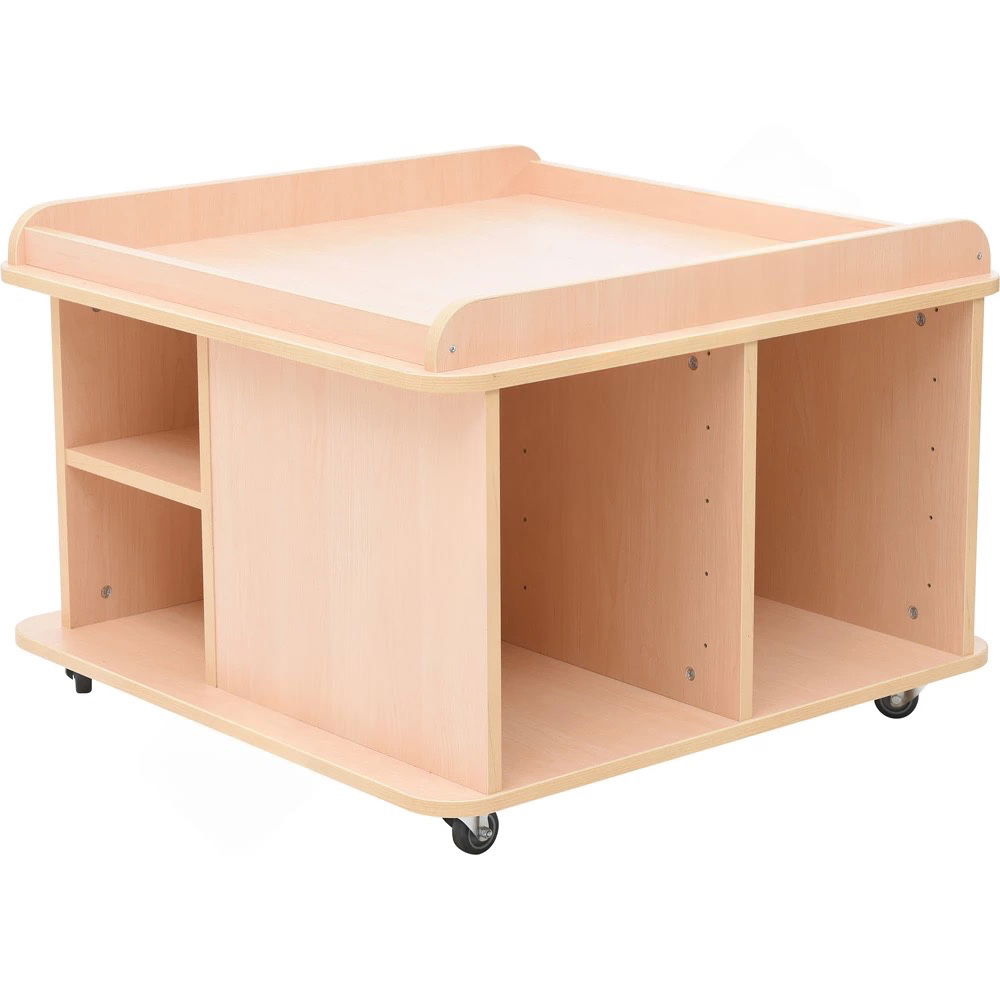 Kindergarten-Mehrzwecktisch auf Rollen (quadratisch)