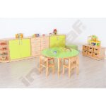 Kindergarten-Tisch Flexi (rund) – höhenverstellbar 40-58 cm - runder tisch flexi hohenverstellbar 40 58 cm (2)