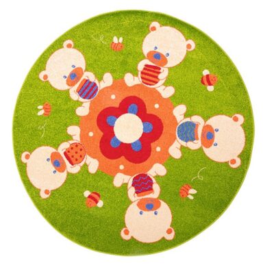 Rundteppich mit Bären