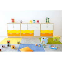 Möbelsatz Schrank M - weiß/grau/gelb/orange - Quadro 4-180° – Bild 4