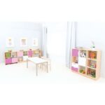 Möbelsatz Schrank M+L flieder/magenta – Quadro 87-180° - set6141 d 17