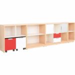 Möbelsatz Schrank M – grau/weiß/rot – Quadro 90-180° - set6146 b 18
