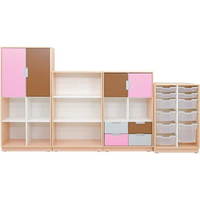 Möbelsatz Schrank L+M flieder/braun/grau - Quadro 91-180° – Bild 6