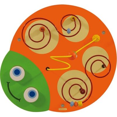 Wandapplikation Raupe - Kopf mit Spiralbahn