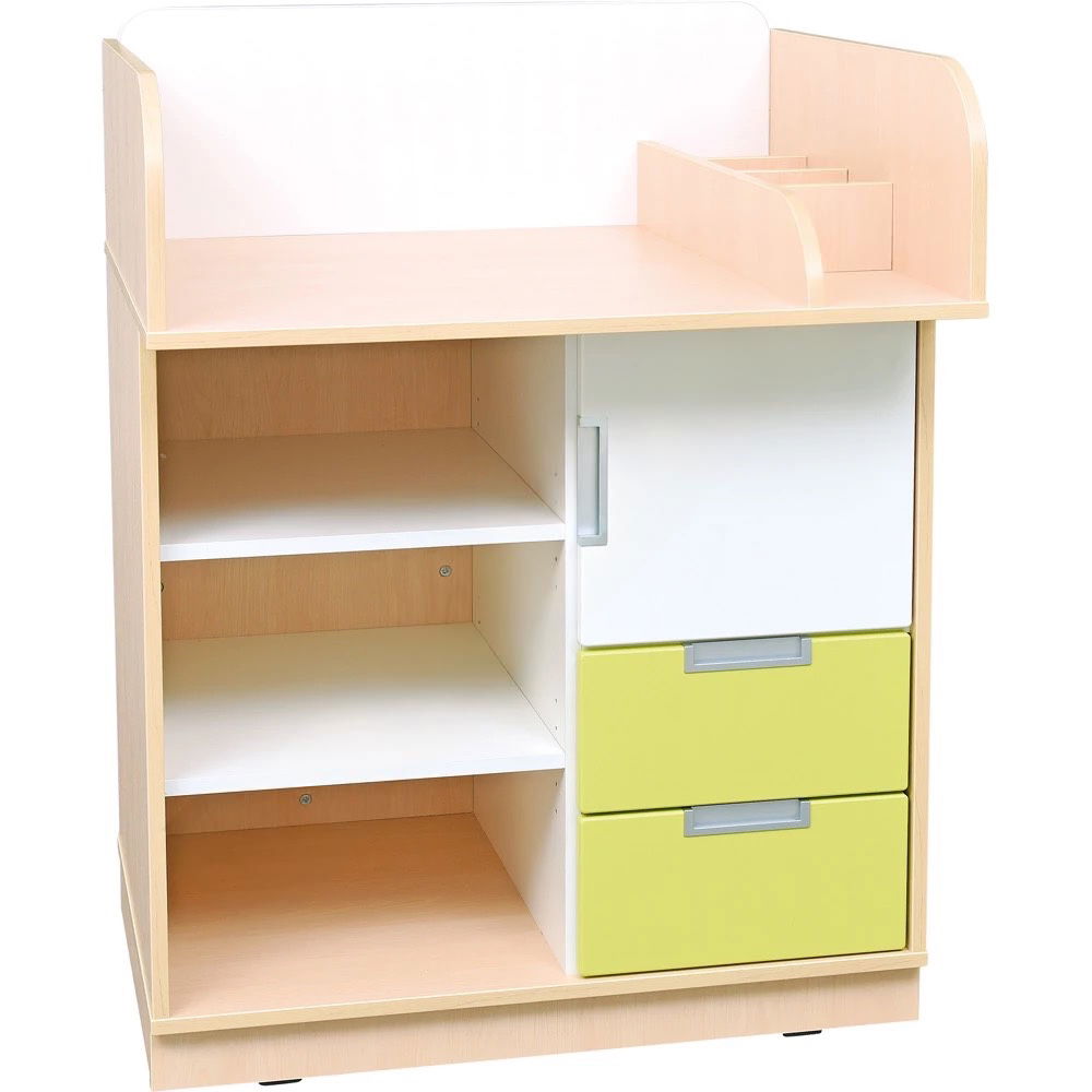 Wickelkommode Quadro, Fronten limone-weiß