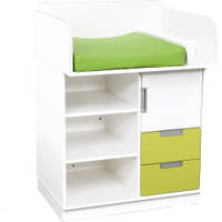 Wickelkommode Quadro, Fronten limone-weiß - wickelkommode quadro weiss fronten limone weiss 095662w w.webp 3