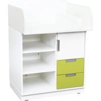 Wickelkommode Quadro, Fronten limone-weiß - wickelkommode quadro weiss fronten limone weiss 095662w w.webp