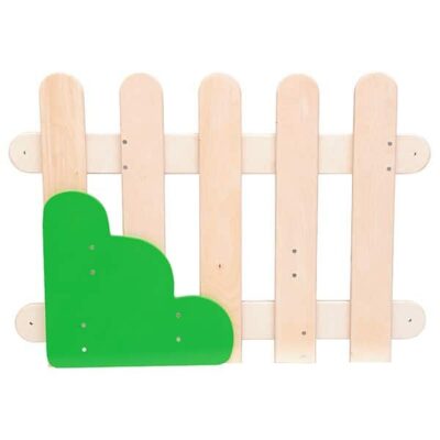 Wand-Applikation - Zaun mit Strauch links