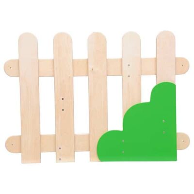 Wand-Applikation - Zaun mit Strauch rechts