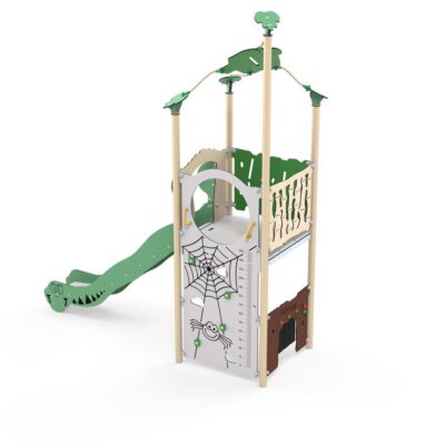 Spielturm Roka – inkl. Rutsche & Kletterwand – LEDON Explore – EX140