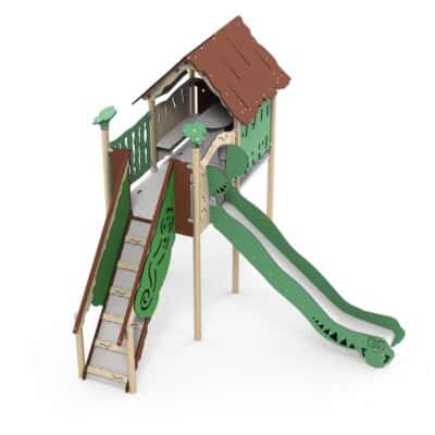 Spielplatz Mayan - mit integriertem Spielhaus und Rutsche - LEDON Explore - EX142