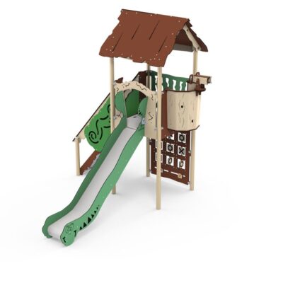 Spielturm Bona - inkl. Rutsche,Treppe & Tic Tac Toe - LEDON Explore - EX141